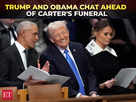 Trump, Obama exchange pleasantries at Jimmy Carter's funeral:Image