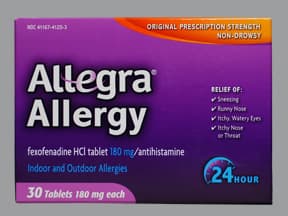 Allegra Allergy 180 mg tablet