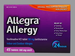 Allegra Allergy 180 mg tablet