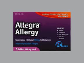 Allegra Allergy 180 mg tablet