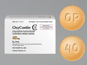 OxyContin 40 mg tablet,crush resistant,extended release