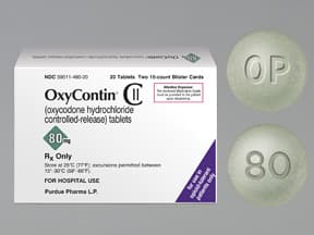 OxyContin 80 mg tablet,crush resistant,extended release