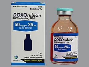 doxorubicin 50 mg/25 mL intravenous solution