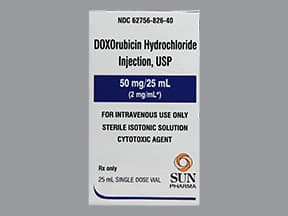 doxorubicin 50 mg/25 mL intravenous solution