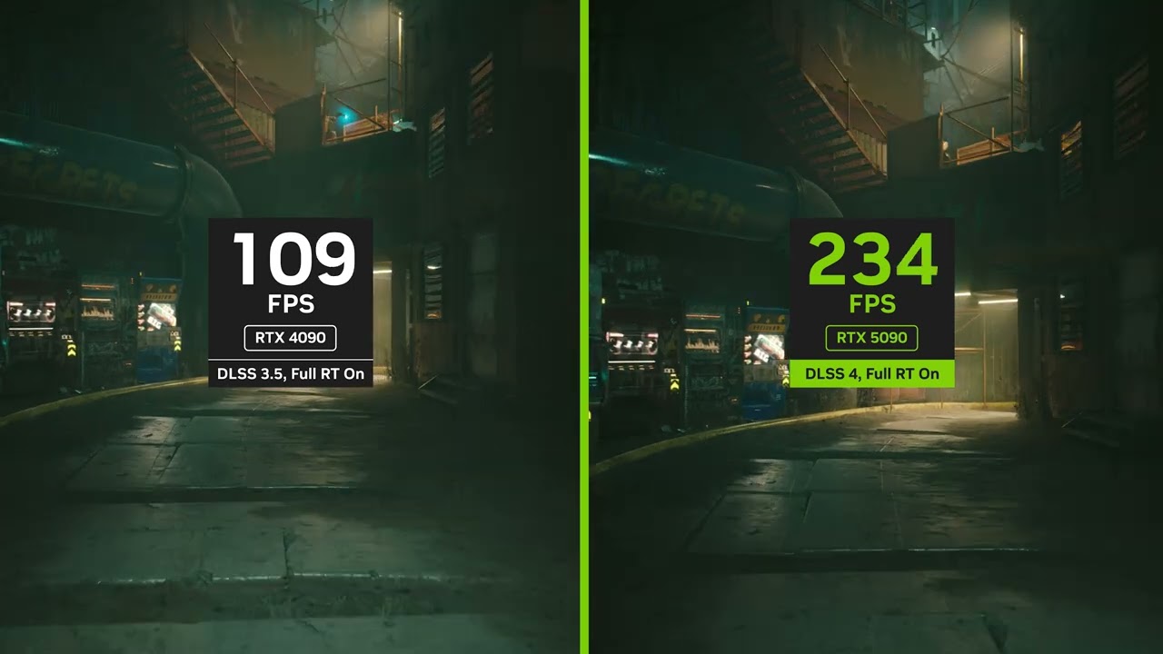 GeForce RTX 5090 / RTX 4090 Comparison | Cyberpunk 2077 - YouTube