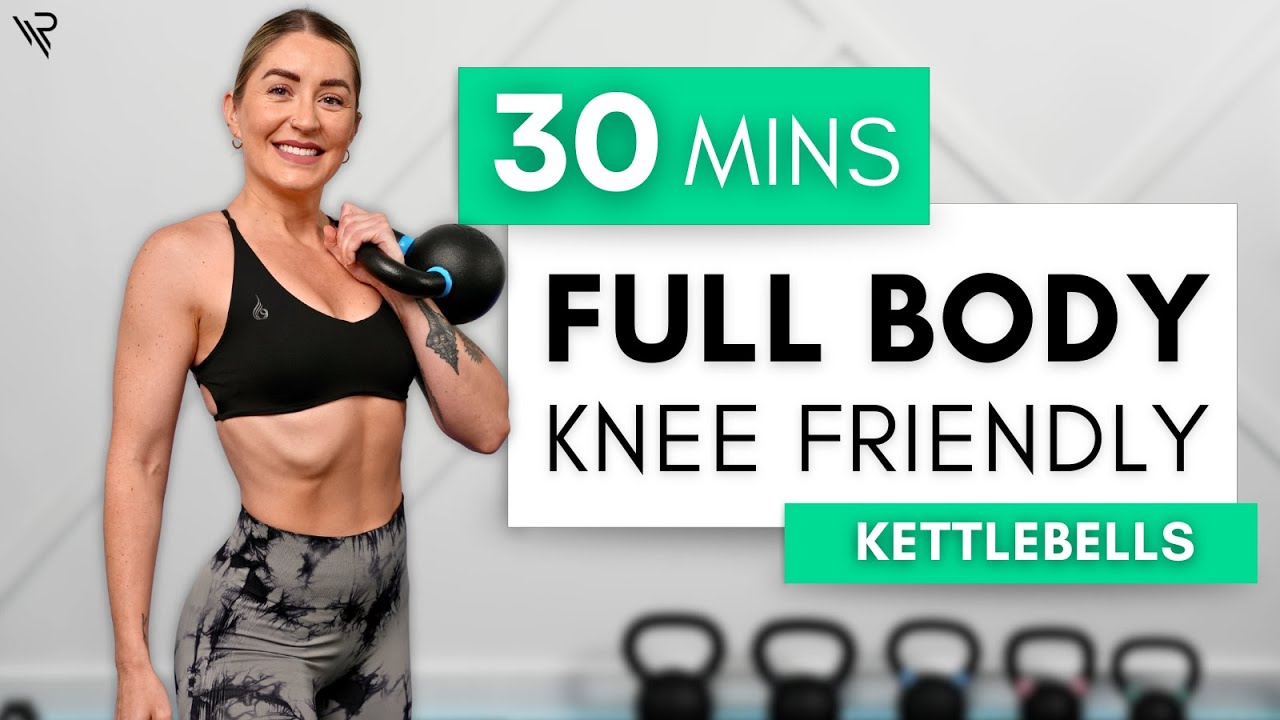 30 Min Full Body KNEE FRIENDLY Kettlebell Workout (Beginner Friendly) - YouTube