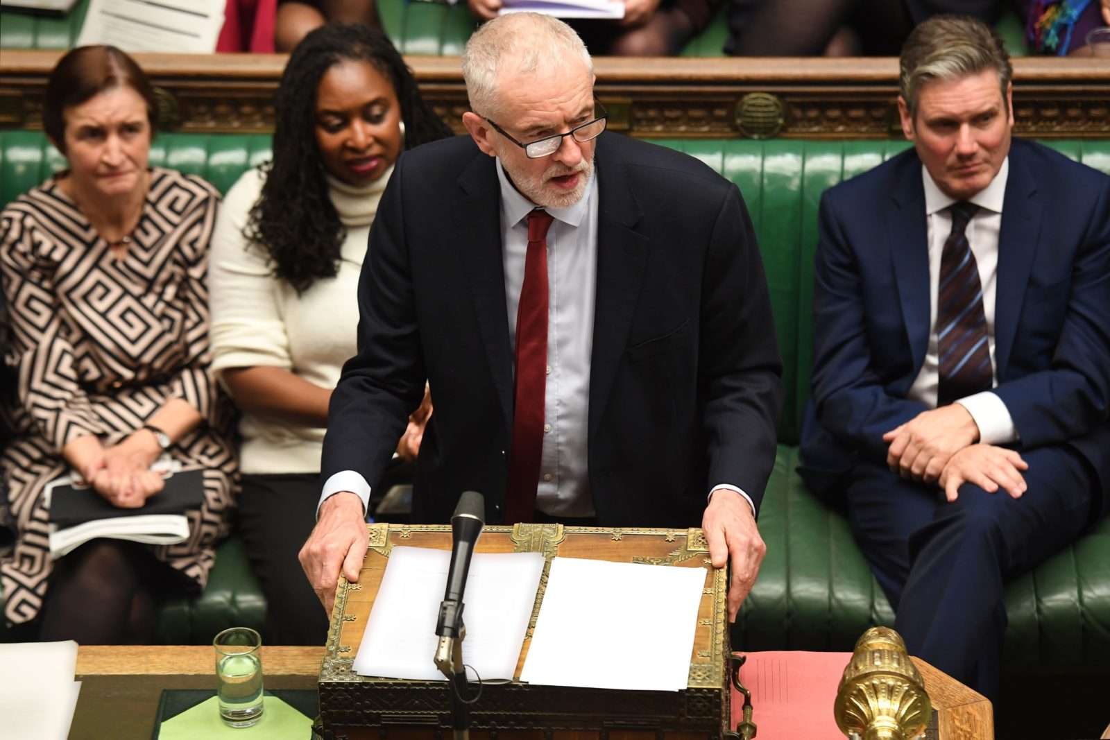 Mr Corbyn is being pulled in different directions and was playing for time awaiting news of the EU’s decision on a Brexit extension