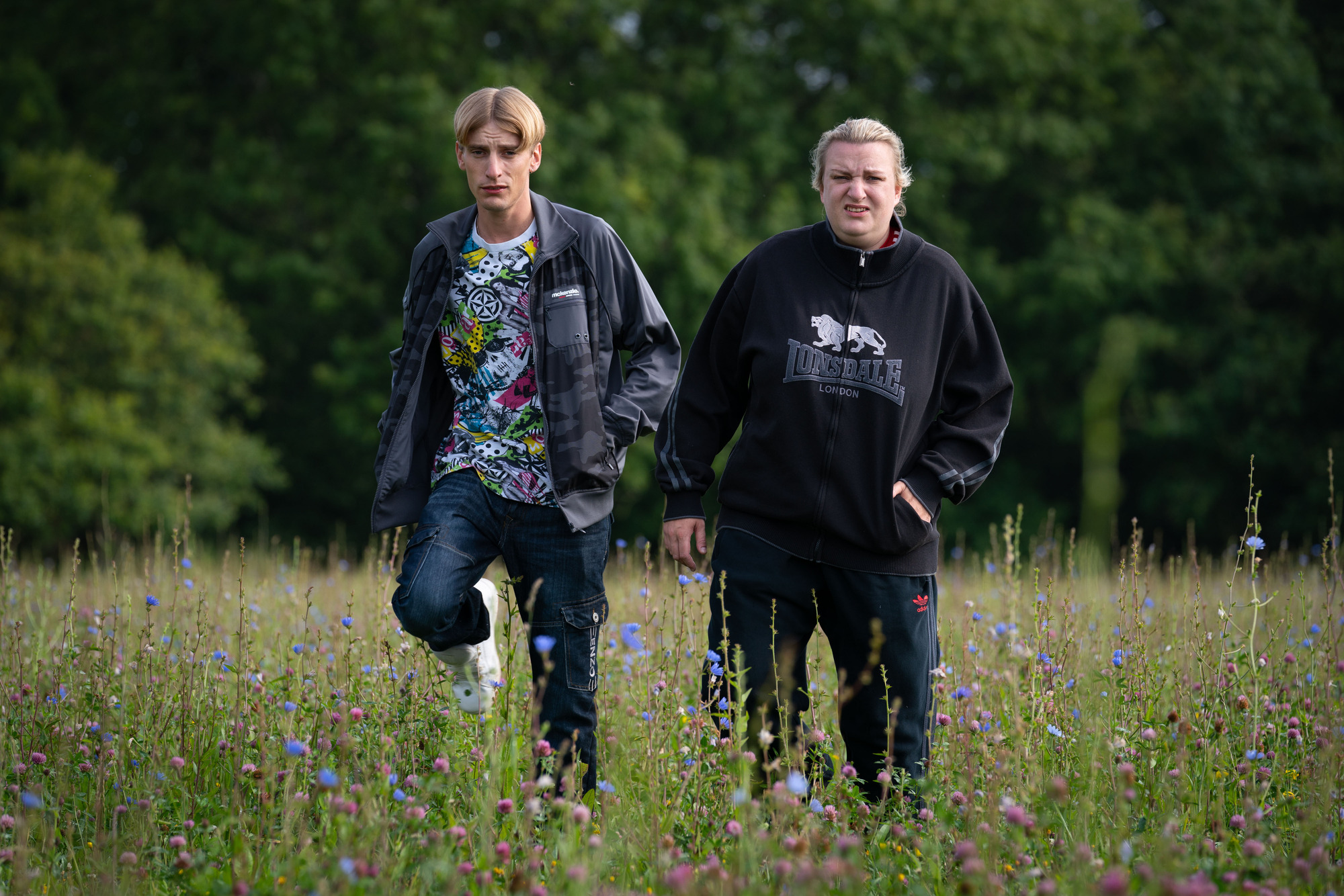 Kurtan (CHARLIE COOPER) and Kerry (DAISY MAY COOPER) on This Country (Photo: BBC/Jack Barnes)