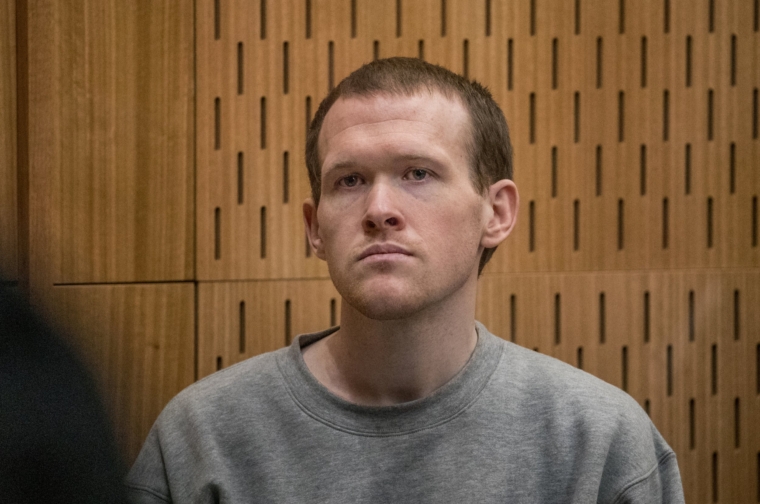 Brenton Tarrant, the gunman who shot and killed worshippers in the Christchurch mosque attacks, listens as Crown prosecutor Mark Zarifeh delivers his submission during Tarrant's sentencing at the High Court in Christchurch, New Zealand, August 27, 2020. John Kirk-Anderson/Pool via REUTERS TPX IMAGES OF THE DAY