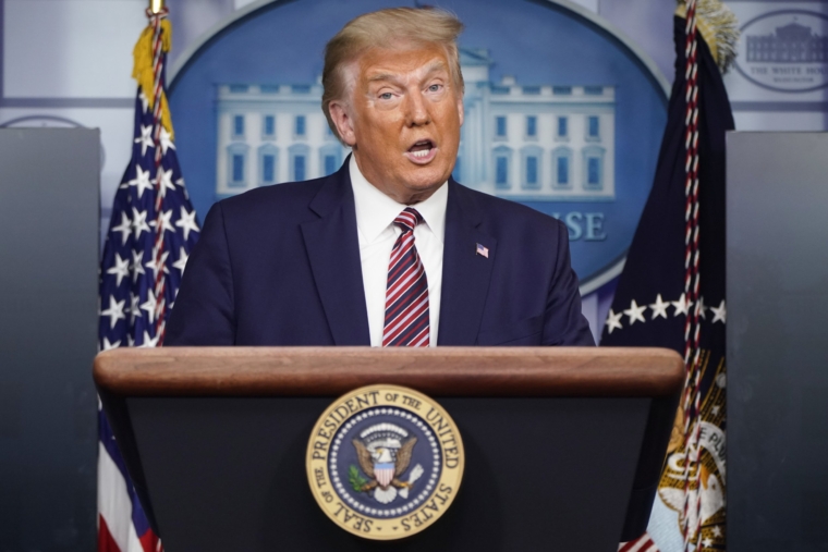 WASHINGTON, DC - SEPTEMBER 27: U.S. President Donald Trump speaks during a news conference in the Briefing Room of the White House on September 27, 2020 in Washington, DC. Trump is preparing for the first presidential debate with former Vice President and Democratic Nominee Joe Biden on September 29th in Cleveland, Ohio. (Photo by Joshua Roberts/Getty Images)