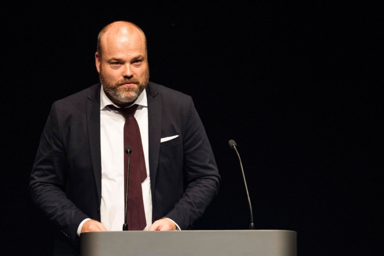 This picture taken on August 21, 2017 shows Bestseller CEO Anders Holch Povlsen during an event in Aarhus, Denmark. - The Bestseller company confirmed on April 22, 2019, that the Holch Povlsen couple lost three of their children in the attacks in Sri Lanka. The death toll from bomb blasts that ripped through churches and luxury hotels in Sri Lanka rose dramatically April 22 to 290 -- including dozens of foreigners -- as police announced new arrests over the country's worst attacks for more than a decade. (Photo by Tariq Mikkel Khan / Ritzau Scanpix / AFP) / Denmark OUT (Photo by TARIQ MIKKEL KHAN/Ritzau Scanpix/AFP via Getty Images)