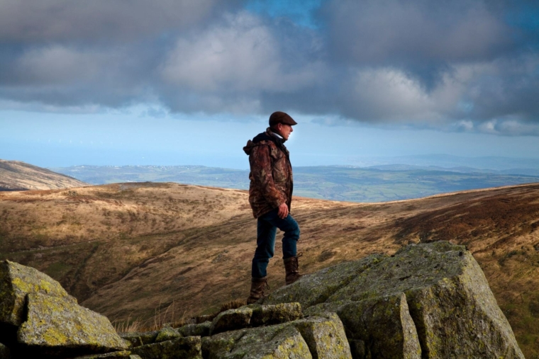 Gareth Wyn Jones surveys his land (Photo: Supplied)