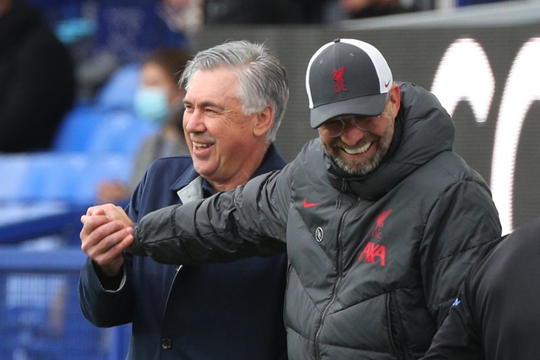 Liverpool vs Everton Jurgen Klopp Carlo Ancelotti