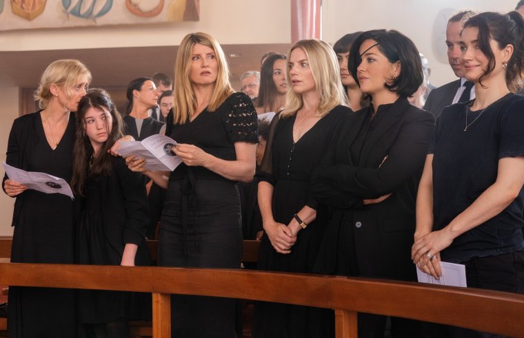 Anne-Marie Duff, Saise Quinn, Sharon Horgan, Eva Birthistle, Sarah Greene and Eve Hewson in series one of 'Bad Sister' (Photo: Christopher Barr/Apple)