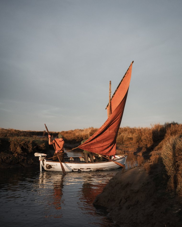 Sailing Norfolk's salt marshes in a former mussel boat (Photo: The Travel Project / Charlie Wild)