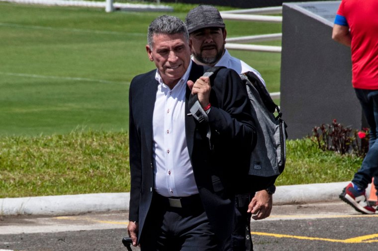 Head coach of Costa Rica, Colombian Luis Fernando Suarez, is seen before leaving the country to assist the 2022 Qatar World Cup in Alajuela, Costa Rica, on November 10, 2022. (Photo by Ezequiel BECERRA / AFP) (Photo by EZEQUIEL BECERRA/AFP via Getty Images)