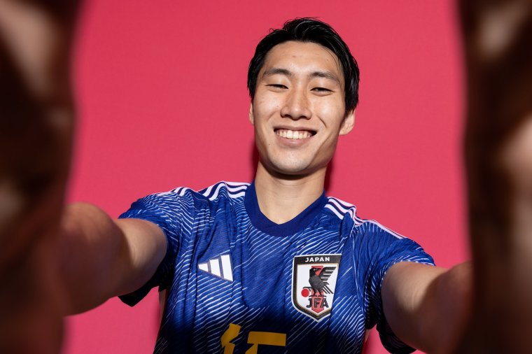 DOHA, QATAR - NOVEMBER 15: Daichi Kamada of Japan poses during the official FIFA World Cup Qatar 2022 portrait session on November 15, 2022 in Doha, Qatar. (Photo by Adam Pretty - FIFA/FIFA via Getty Images)