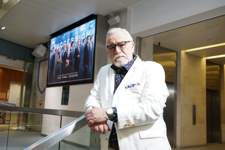 EDITORIAL USE ONLY Brian Cox opens the London Stock Exchange to celebrate Succession Season 4, which premieres on streaming service NOW and Sky on Monday March 27. Picture date: Friday March 24, 2023. PA Photo. Photo credit should read: Ian West/PA Wire