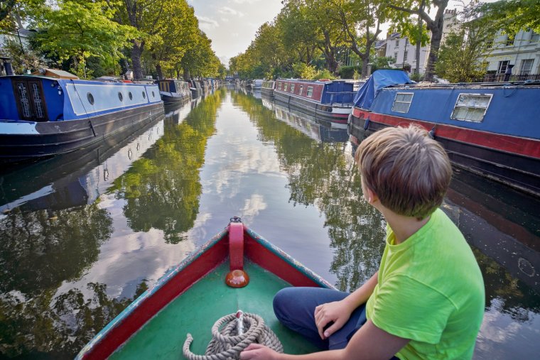 As it passes through Little Venice in central London