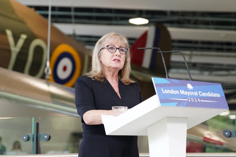 Councillor Susan Hall speaks to the media at the Battle of Britain Bunker in Uxbridge, west London, after being named as the Conservative Party candidate for the Mayor of London election in 2024. Picture date: Wednesday July 19, 2023. PA Photo. Photo credit should read: Stefan Rousseau/PA Wire