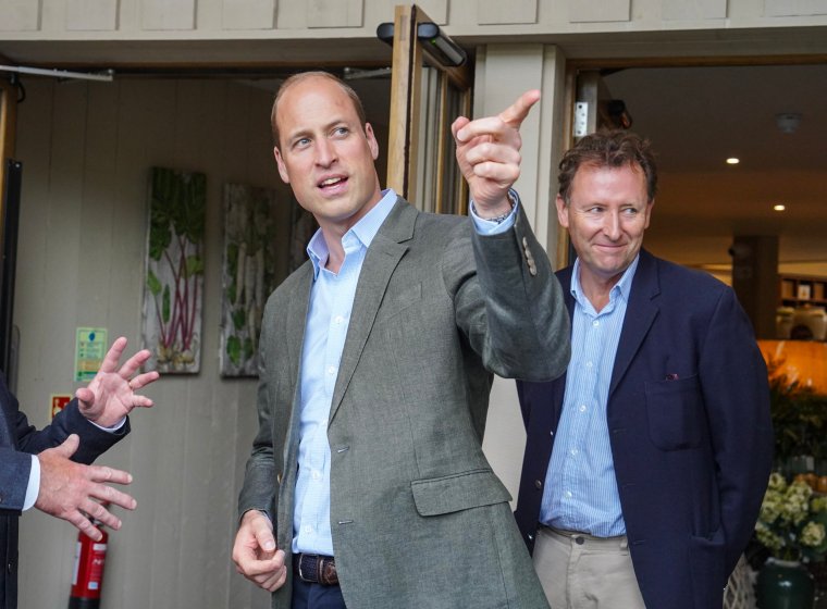 LOSTWITHIEL, CORNWALL - JULY 10: Prince William, Prince of Wales visits The Duchy Of Cornwall Nursery to open The Orangery restaurant on July 10, 2023 in Lostwithiel, United Kingdom. Prince William visits The Duchy Of Cornwall Nursery to open The Orangery restaurant, which has been built as part of a nine-month extension project to create sustainable visitor spaces at the garden centre. (Photo by Hugh Hastings - WPA Pool / Getty Images)