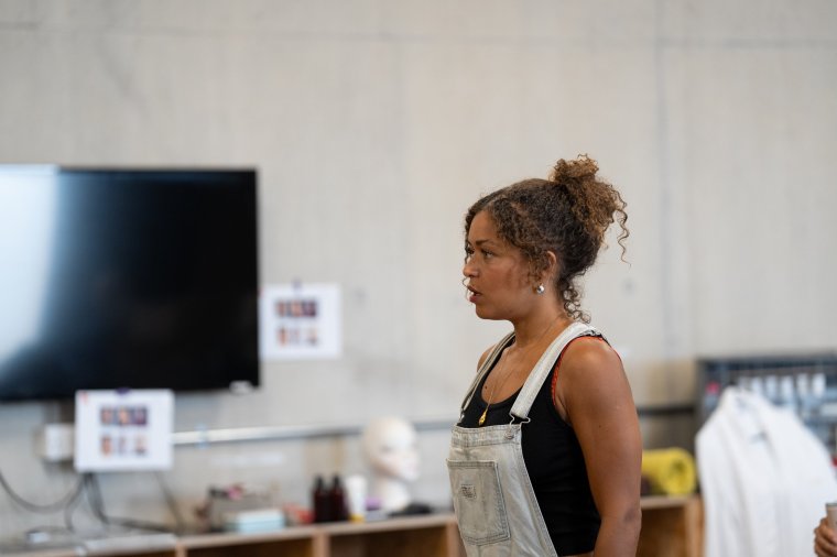 Antonia Thomas in rehearsal for Shooting Hedda Gabler - photo by DMLK Provided by kitty@joallanpr.com