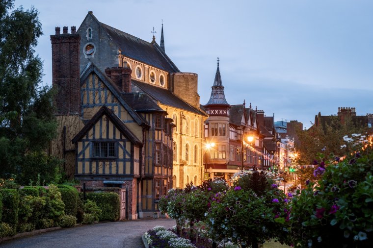 Large Panorama, Castle Street, Shrewsbury, Shropshire, England