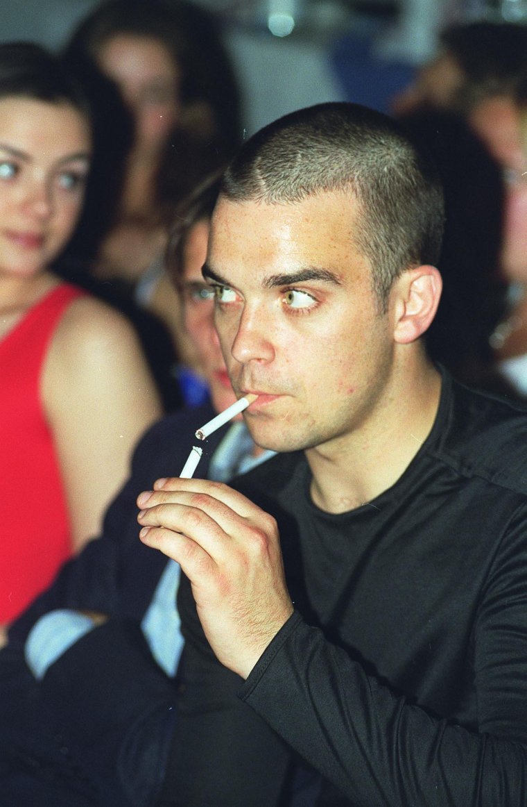 Robbie Williams, British Pop Singer At the 1997 Elite Premier Model Look of the Year. (Photo by Avalon/Getty Images)