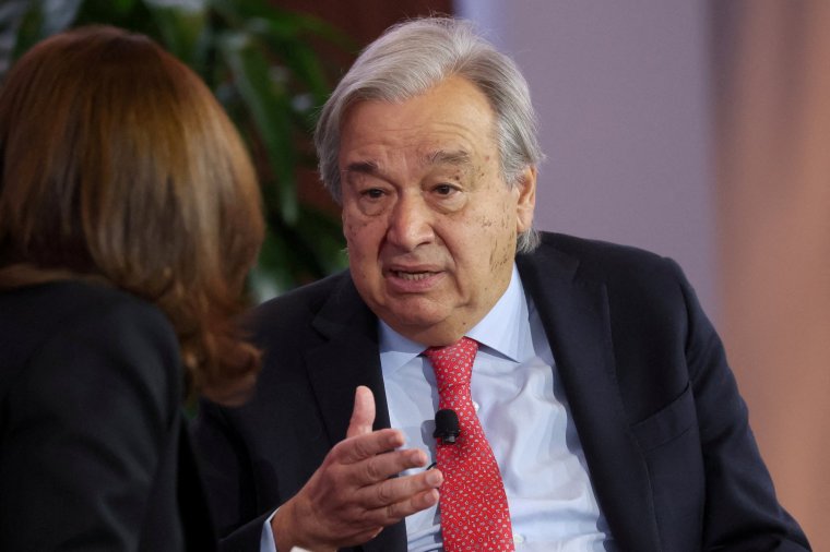 United Nations Secretary-General Antonio Guterres speaks at the ReutersNEXT Newsmaker event in New York City, New York, U.S., November 8, 2023. REUTERS/Brendan McDermid REFILE - CORRECTING MONTH