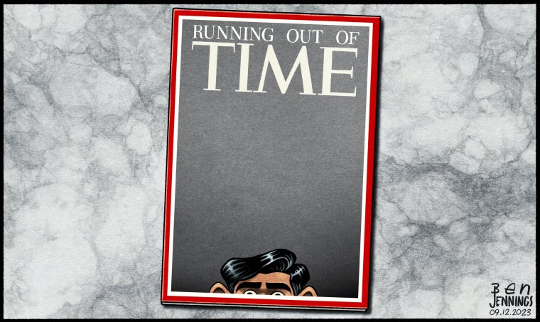 Ben Jennings i cartoon Rishi Sunak Time Magazine Prime Minister Person of the Year