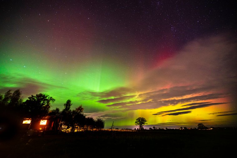 Aurora Borealis over Northumberland.