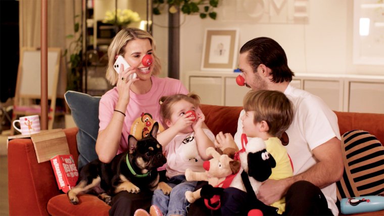 UNITED KINGDOM - UNSPECIFIED: In this screengrab released on January 31,2024,Vogue Williams and Spencer Matthews is seen during the launch video for Red Nose Day 2024. (Photo by Comic Relief via Getty Images)