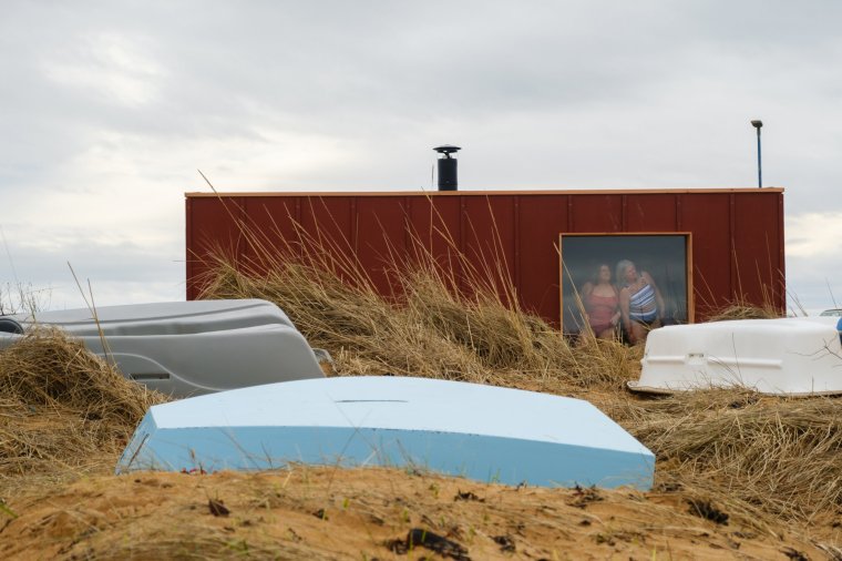 Elie Beachside Sauna This is an image of Elie Seaside Sauna's relatively new sauna Shore that has been on Elie Harbour since February 2024. Shore is a large community sauna that seats up to 12 people. Picture: Judith Dunlop Image supplied by judith Dunlop