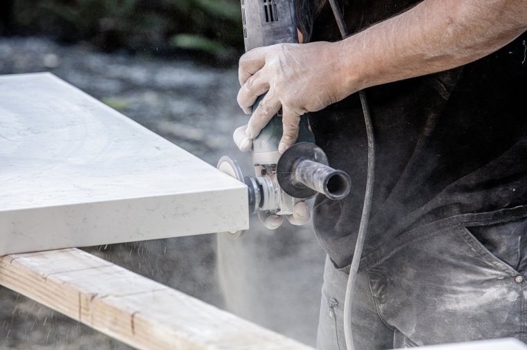 Remodeling kitchen sanding table surface countertop