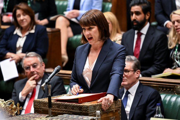 Britain's new finance minister, Rachel Reeves, speaks at the House of Commons, in London, Britain, July 29, 2024. UK Parliament/Jessica Taylor/Handout via REUTERS THIS IMAGE HAS BEEN SUPPLIED BY A THIRD PARTY MANDATORY CREDIT