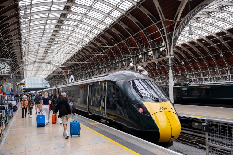 Great Western Railway train stopped at London Paddington railway station train shed which dates from 1854 during Victorian times and was designed by Isambard Kingdom Brunel on 30th June 2024 in London, United Kingdom. Paddington, also known as London Paddington, is a Central London railway terminus and London Underground station complex, located on Praed Street in the Paddington area. The site has been the London terminus of services provided by the Great Western Railway and its successors since 1838. (photo by Mike Kemp/In Pictures via Getty Images)