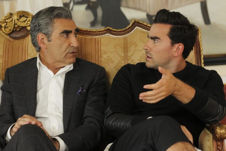 Comedies like 'Schitt's Creek can make studio-based sitcoms look dated (Photo: UKTV)