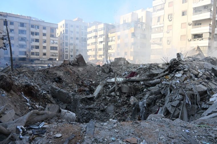 The site in Lebanon where Hezbollah's Secretary-General Hassan Nasrallah was killed in an Israeli air strike in September (Photo: Houssam Shbaro / Anadolu via Getty Images)