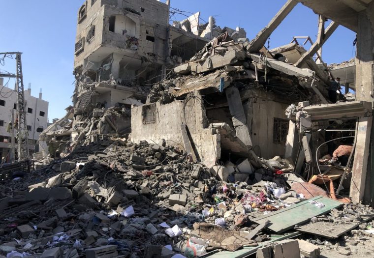 BEIT LAHIA, GAZA - OCTOBER 29: A general view of the destruction after the Israeli army attack on the 5-storey building belonging to the Abu Nasr family in Beit Lahia, Gaza on October 29, 2024. As a result of the attack, many buildings in the area were completely destroyed and some buildings were heavily damaged. Many Palestinians died in the attack. (Photo by Khalil Ramzi Alkahlut/Anadolu via Getty Images)