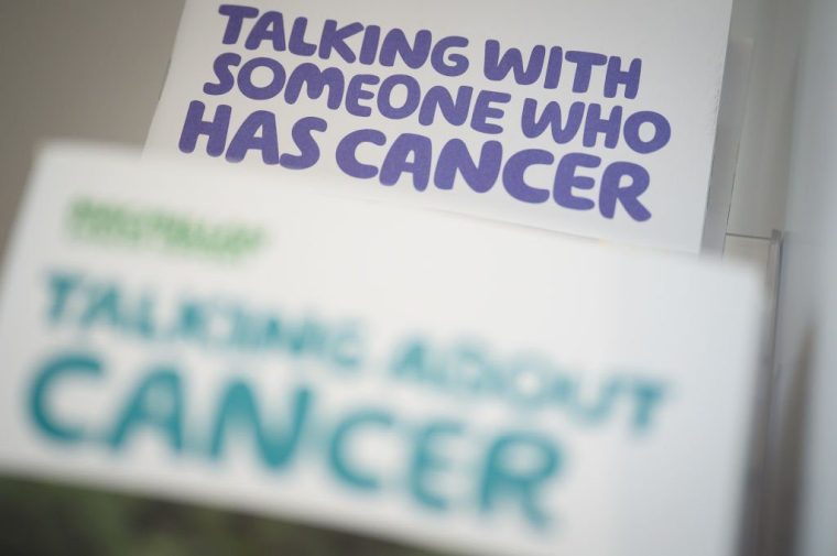 MILTON KEYNES, ENGLAND - MARCH 19: Information and guidance leaflets from Macmillan Cancer Support are displayed in the new Cancer Centre at Milton Keynes University Hospital on March 19, 2021 in Milton Keynes, England. (Photo by Leon Neal/Getty Images)