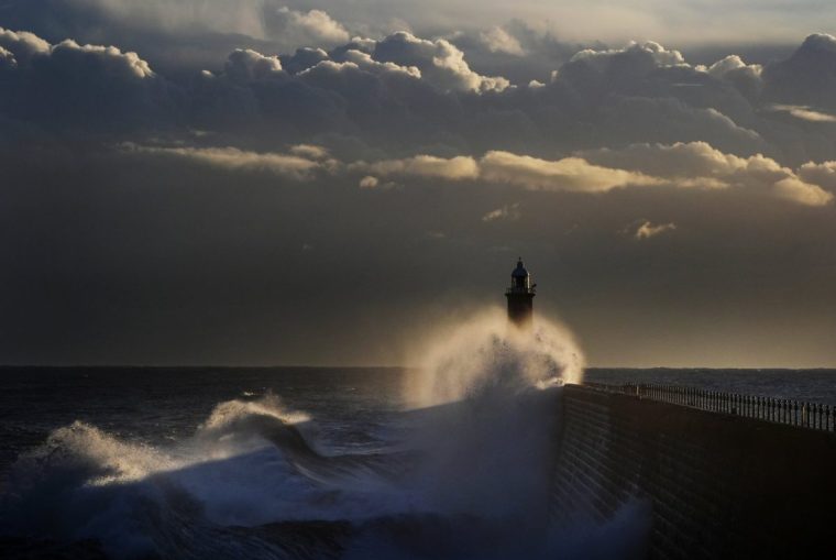 Rough seas near the Tynemouth pier lighthouse on the river Tyne. Many Britons again faced freezing temperatures overnight ahead of a frosty and icy morning and the arrival of Storm Bert on the weekend. Picture date: Friday November 22, 2024. PA Photo. Photo credit should read: Owen Humphreys/PA Wire