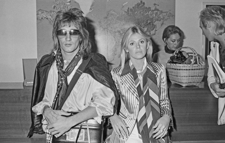 FILE PHOTO: Rod Stewart to Play the Glastonbury Legend Slot Rod Stewart, British rock musician, with the former girlfriend the Swedish actress Britt Ekland, Germany circa 1975. (Photo by Helmut Reiss/United Archives via Getty Images)