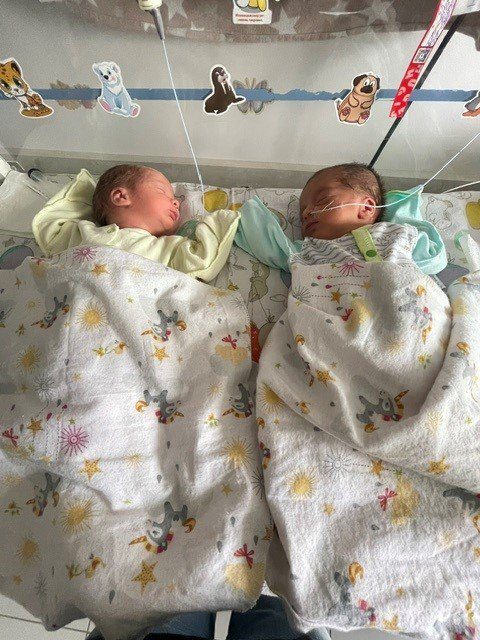 Amita Chakravorty and Sham Jagpal had twins via surrogate in Ukraine (PHOTO: Amita Chakravorty and Sham Jagpal/Supplied)