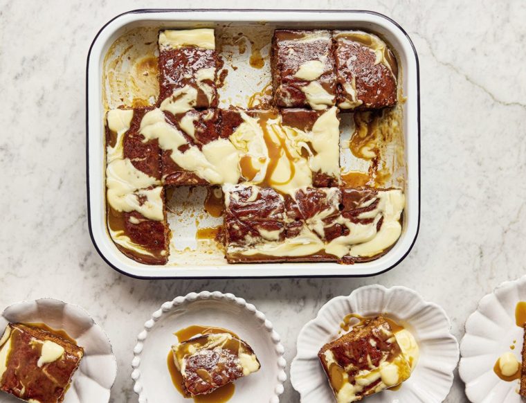 Sticky Toffee Pudding. Recipe from Jamie Oliver Image via Lydia Waller