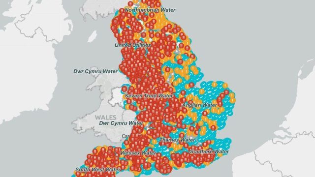 Almost 3,000 sewage warnings in force across England as Storm Darragh hits