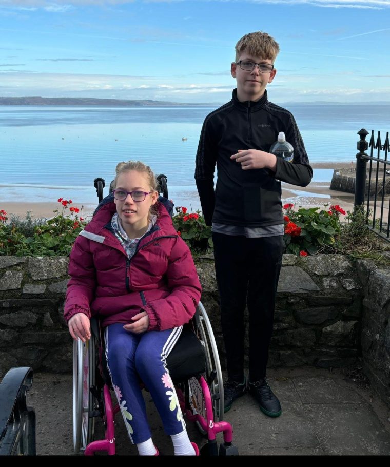 Caiden Meacham, 12, is a young carer for his sister Ella, 14, who has numerous disabilities and health conditions (Photo: supplied by Action for Children)