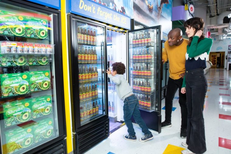 Meow Wolf?s Omega Mart The secret door in a supermarket?s cola fridge into an alternative world where you solve a series of riddles and puzzles.?? Meow Wolf Las Vegas Image supplied by Harry Brockhurst