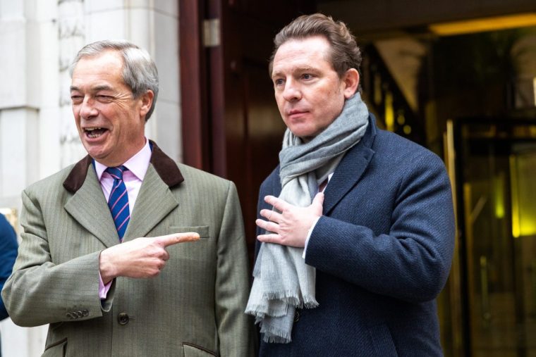 Nigel Farage reveals his new money man, the property millionaire Nick Candy (Photo: Betty Laura Zapata/Bloomberg)