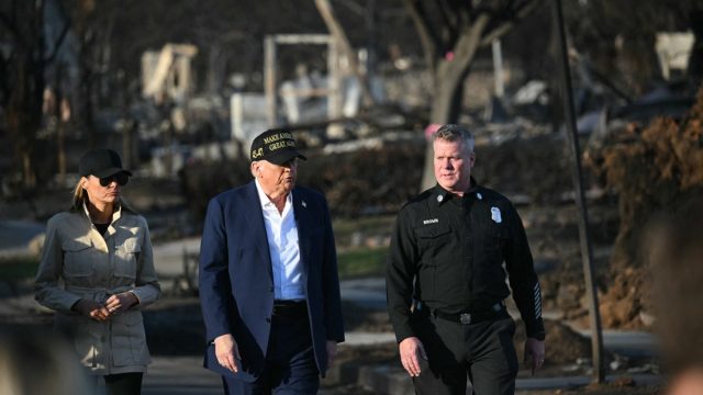 Trump threatens to end federal emergency agency while visiting disaster zones