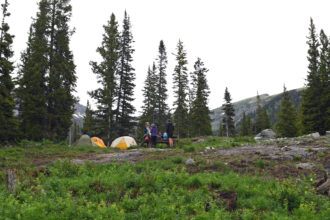 Hikers set up camp for the evening on June 25, 2020 at Lake Irwin near Crested Butte in Gunnison County, Colo. Credit: RJ Sangosti/MediaNews Group/The Denver Post via Getty Images